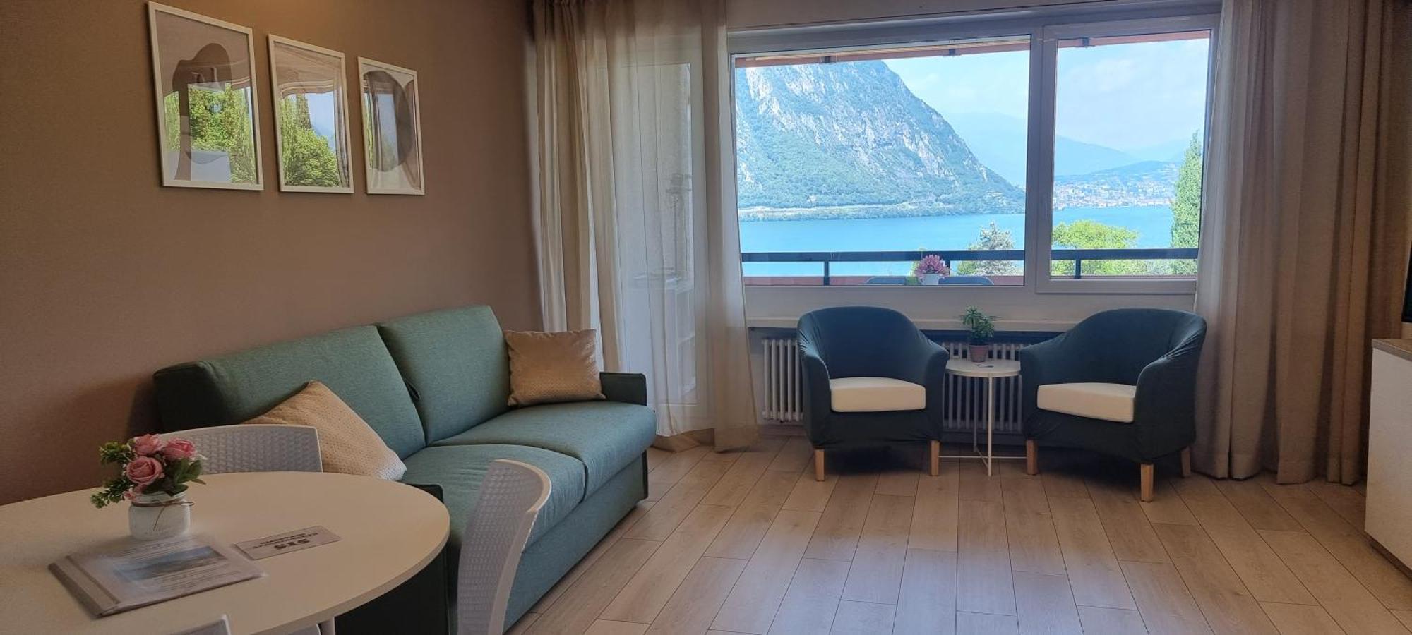 Bianca Apartment Bissone Bagian luar foto